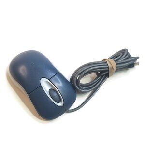 Microsoft Optical USB  Mouse Blue PS/2 Compatible Model X08-72983 Tested WORKS